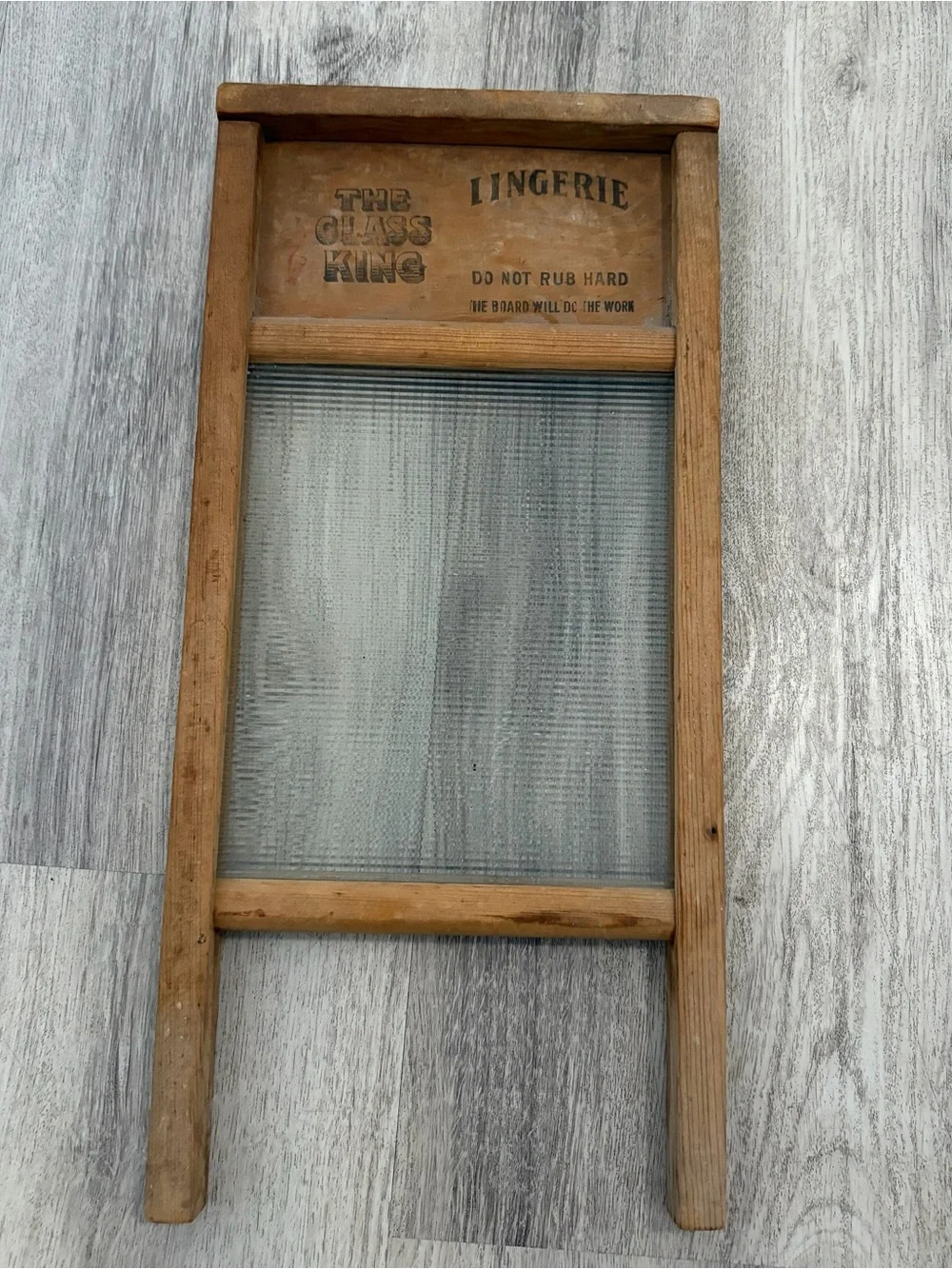 VTG The Glass King Lingerie Washboard  bathroom decor rustic cottage